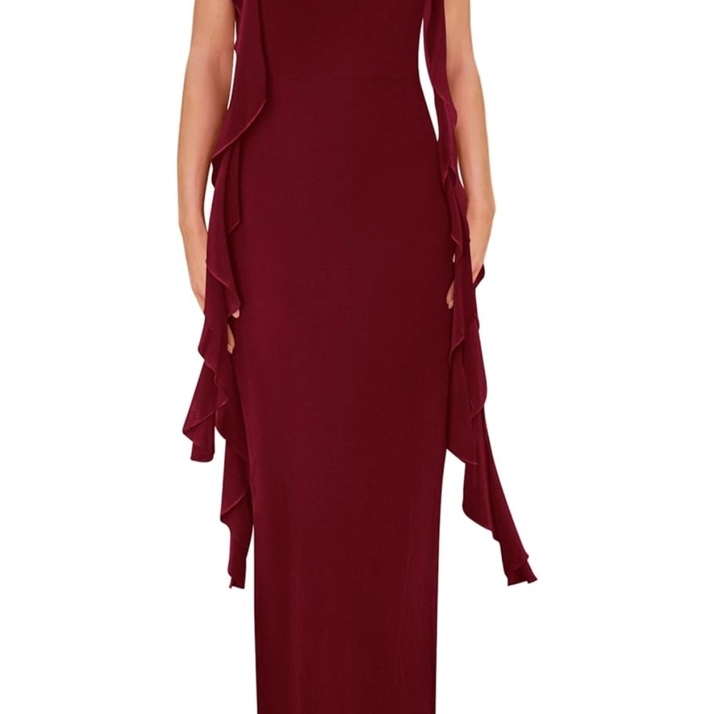 Brand New Chic Burgundy Maxi Dress